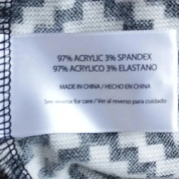 The Limited Chevron Convertible Cardigan Wrap/ Black & Ivory XL - Picture 11 of 11